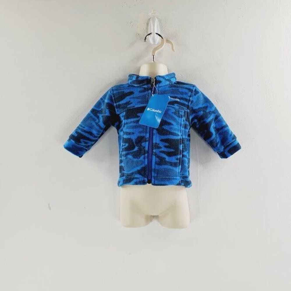 Columbia Toddler Blue Granite Mountain Full Zip Fleece Long Sleeve Jacket 3-6